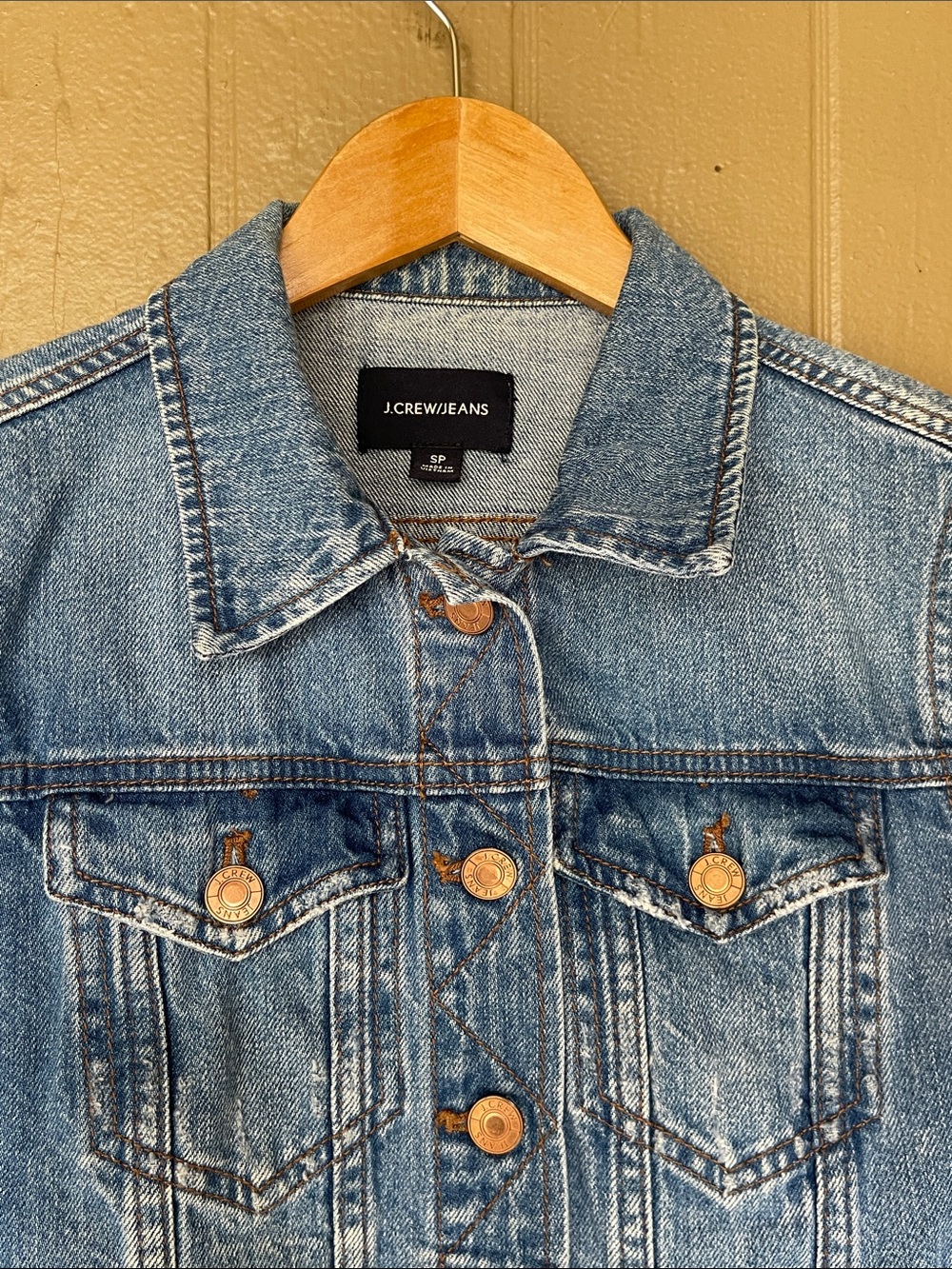 J. Crew Light Blue Denim Jacket Size S - Picture 4 of 8